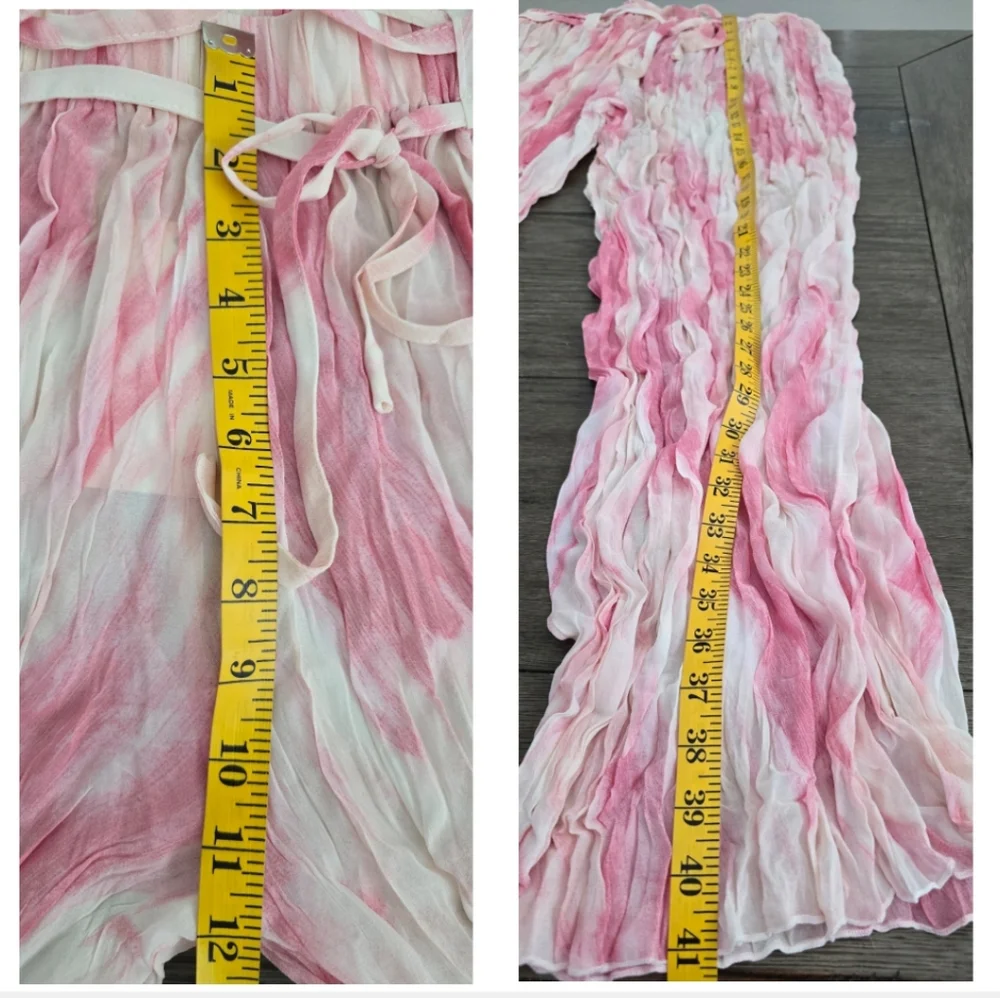 Hot & Delicious Vintage Pink and White Tie-Dye Pants Set, Size Large - Picture 11 of 16